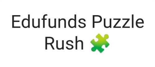Edufunds puzzle Rush game logo