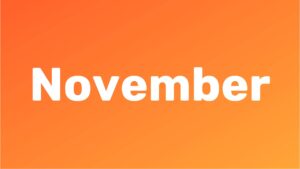 Calendar page showing November, representing the start of early applications for the following academic year